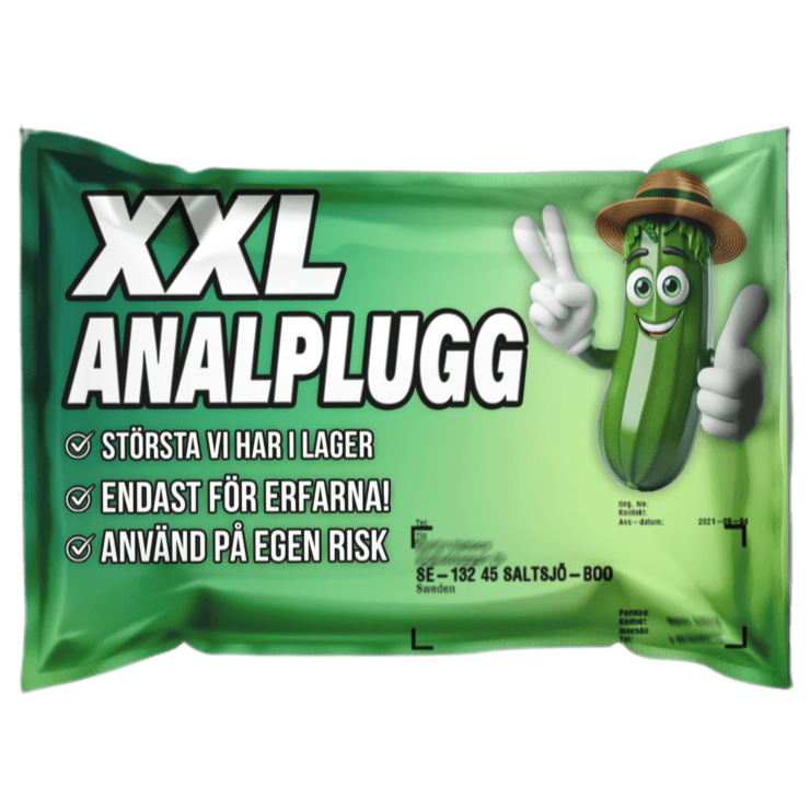 Skämtbrev XXL Analplugg