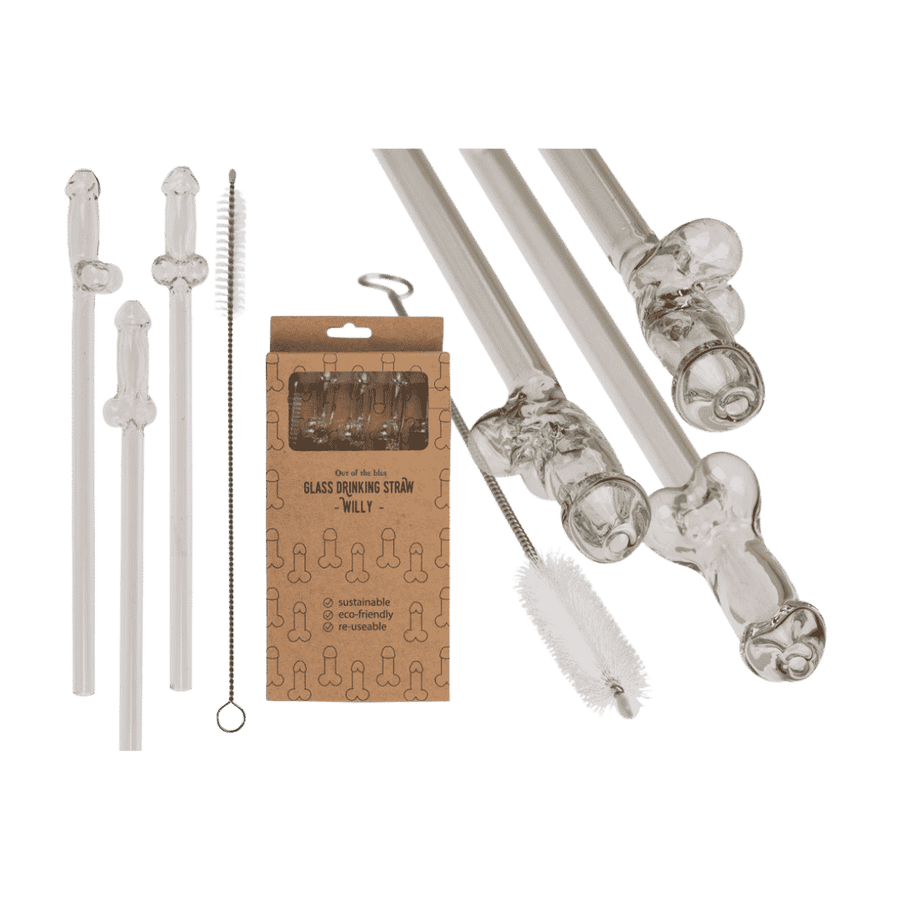 Glass Drinking Straw Willy
